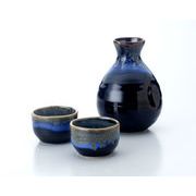 【安心の日本製！クラフトマンハウスの酒器！】藍黒酒器セット