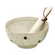 【安心の日本製！クラフトマンハウスのテーブルグッズ！】ヒワ水玉すり大鉢