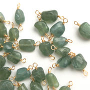 【天然石 フローライト】コネクター チャーム シャンクビーズ 約6×8mm   ピアス ネックレス素材