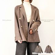 【2025新作】ダブルフェイスカットチェックプリント　テーラードジャケット(32959)