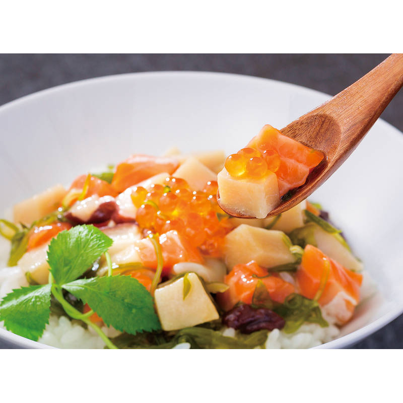 陸奥三陸たっぷり海鮮丼４個セット PFKD-001A-FU【直送品】送料無料