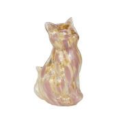 ☆マーブルガラスキャットライト パープル　照明/電気/デスクライト/インテリア/卓上