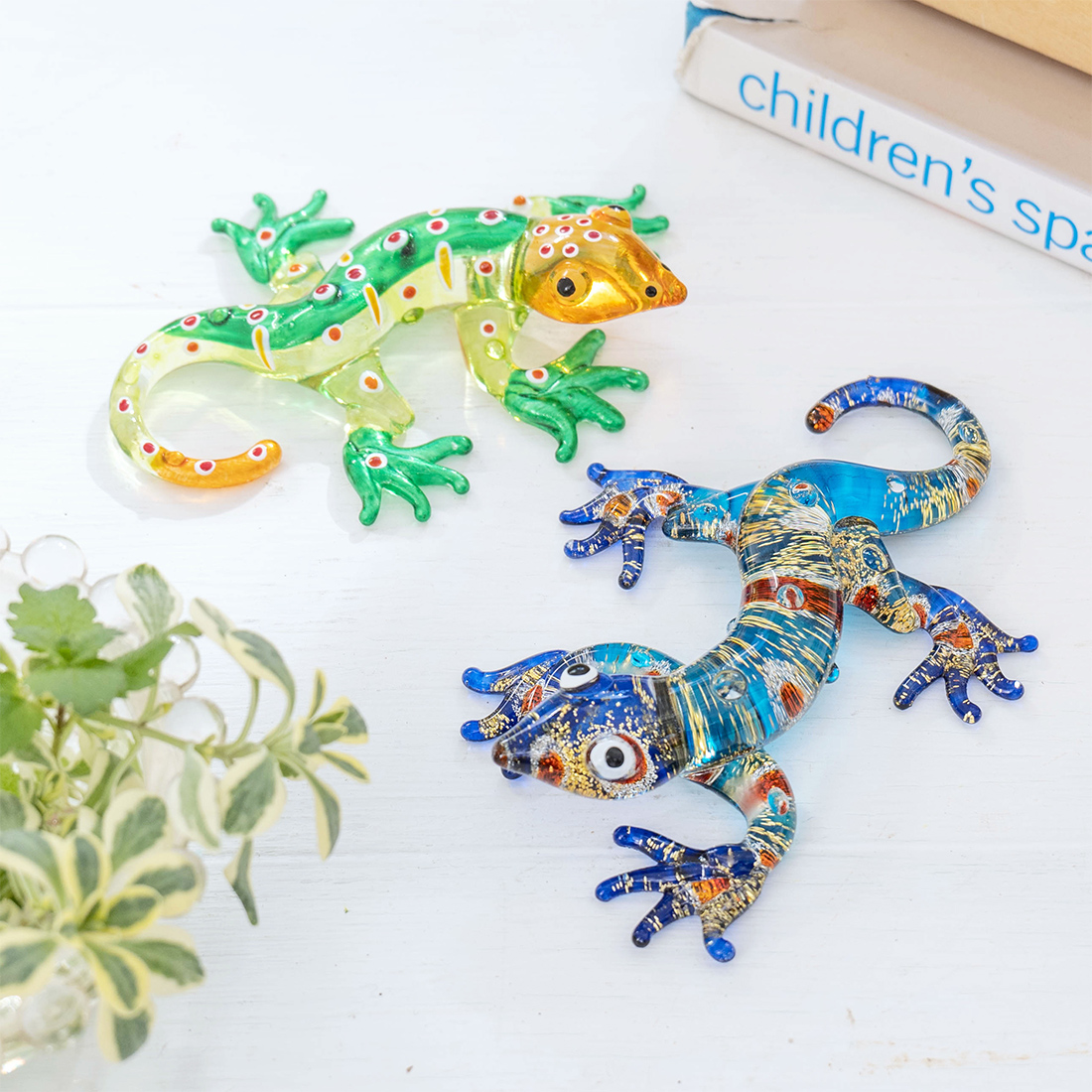 ガラスミニアニマル[トカゲ ゲコ イモリ ヤモリ 置物 人形 アジアン