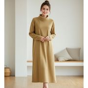 品薄）UCHINO マシュマロガーゼ 七分袖タックワンピース Mサイズ