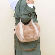 2025新作【COOCO クーコ】ラメテープ2WAYエコファー トートバッグ