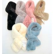 【マフラー】【フェイクファー】フェイクファー無地ティペット