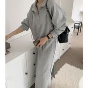 今季マストバイ   気質   おしゃれ  個性的 立ち襟  トップス+ハーフスカート  2 点セット