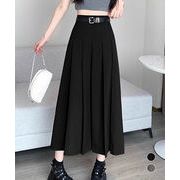 【日本倉庫即納】 プリーツスカート ベルト付き 韓国風