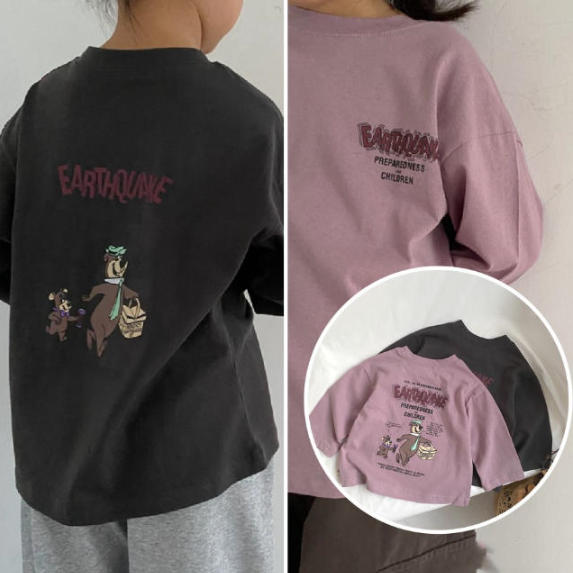 【2025秋新作】韓国風子供服★トップスゥーンプリント スウェットプルオーバー  子供服