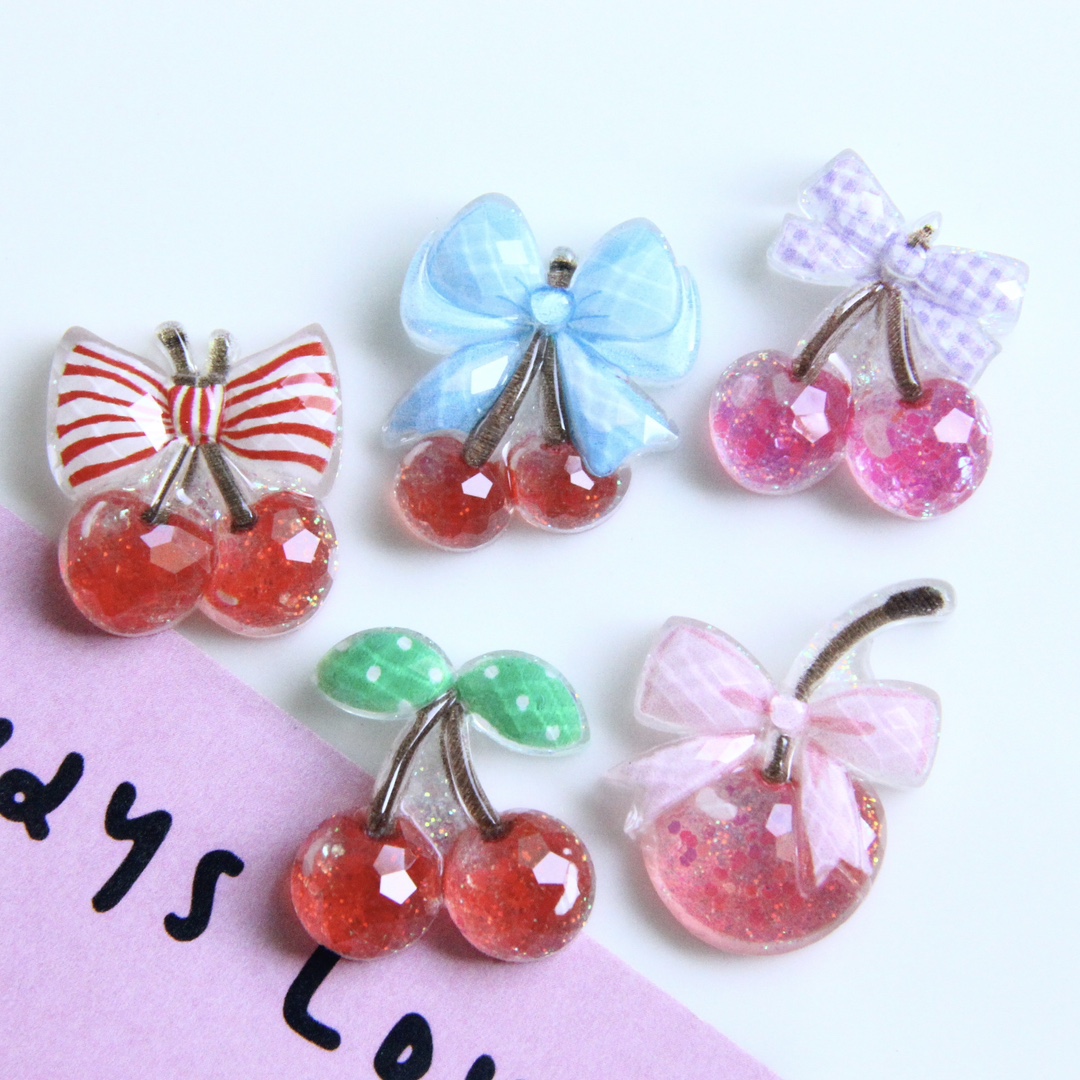 激安販売★芸DIY デコパーツ ★アクセサリー 　パーツ★フルーツ　サクランボ