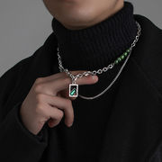 チタンスチールビーズ串び メンズ・レディース兼用 アフォーダブルラグジュアリー ペンダントネックレス