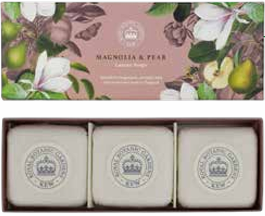 THE ENGLISH SOAP COMPANY KEW GARDEN Luxury Shea Soap Set MAGNOLIA＆PEAR マグノリア＆ペア