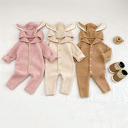 2025秋冬新作　子供服　長袖　ふわふわ　オールインワン　ベビー服　可愛い　おしゃれ　3色　ロンパース