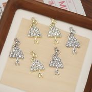 10個/セット ラインストーン　バレエ　チャーム　バレエ少女  DIYアクセサリーパーツ  ジュエリーパーツ