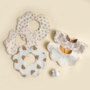 ベビーエプロン　純綿よだれ掛け　首掛け　韓国ベビー用品