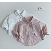 2025秋新品 い韓国風子供服  ワイシャツ ベビー服 キッズ 長袖 トップス80-130cm 2色