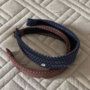 カチューシャ　ヘアアクセサリー　韓国ファッション　ドット柄