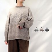 【2025新作】グラデーションラメニット　クルーネック　プルオーバー(32977)