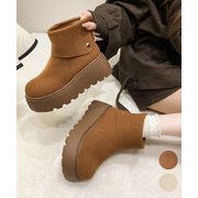 【日本倉庫即納】 厚底ショートブーツ 秋冬シューズ美脚脚長