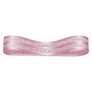 【2025年AW新作】ラメストライプ１５ｍｍ １２シュガーピンク　14.5ｍRT041741-012