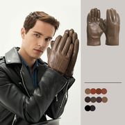 メンズ羊革手袋 裏起毛 防寒 本革 ドライビング サイクリング ファッション手袋