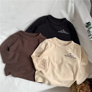 全3色[80-130cm] キッズ  防寒 保温カットソー 長袖 男女兼用 シンプル おしゃれ ベビー トップス