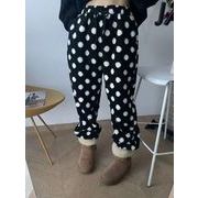 ドット柄パンツ　デザイン　レディース　INS　韓国ファッション