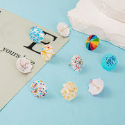 傘チャーム 樹脂 アンブレラ アクリルチャーム アクセサリーパーツ 可愛い ハンドメイド 梅雨 ピアス 花柄