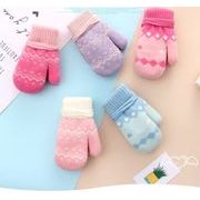 「2025新入荷」子供用 防寒 裹起毛 手袋 男女兼用    キッズ  暖かい  5色 /3-5歲 DC