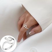 スネークシルバー指輪 蛇 へび シルバーアクセサリー アレルギー対応 調整可能 おしゃれ 上品