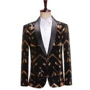 メンズフォーマル スパンコールジャケット パーティージャケット 結婚式ジャケット ビジネスジャケット