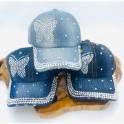 ヒップポップ帽 ダンス帽 パーティー帽子 レディース帽 デニム帽 ステージハット 舞台帽子 無地帽子