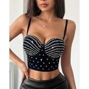 ヒップホップチョッキ ダンスウェア ステージ HIPHOP 舞台衣装 ホルターストラップチョッキ ブラジャー