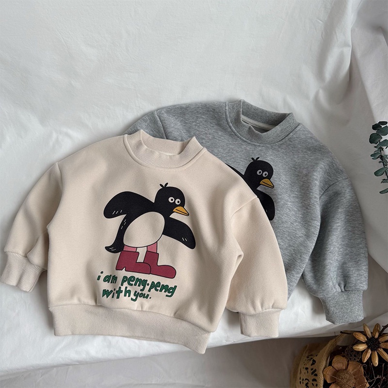 2025秋冬※gl☆子供用カートゥーンプリント裏起毛スウェット 男女兼用