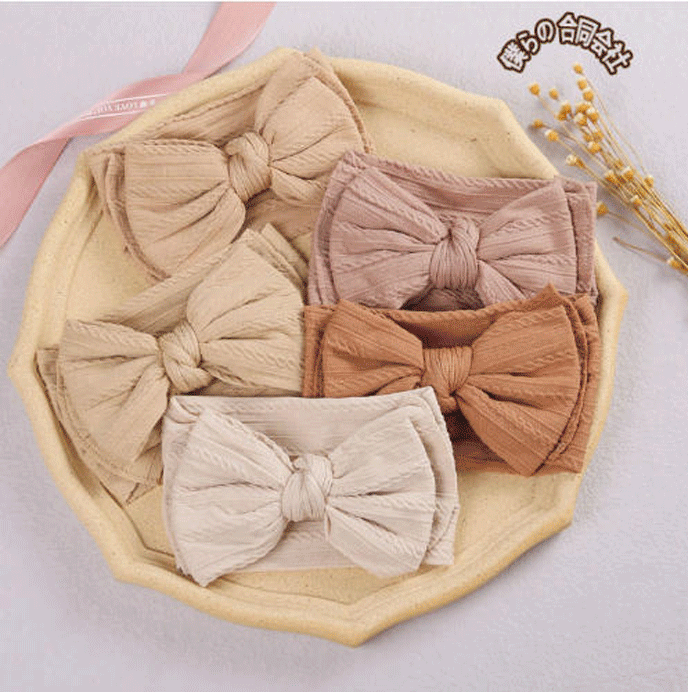 2025年新作　髪飾り　ヘアアクセサリー　ヘアバンド　リボン　韓国風　ベビー向け　カチューシャ　5色展開