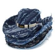 秋冬帽子  キャップ  サファリハット 礼帽 ダメージ加工 デニム メンズ