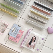 推し活 ノートカバー M5 透明 pvc シールノート シール帳 内ページ カード入れ アルバム 写真