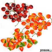 イチゴとチェリーのフェイクフルーツ★3type【飾り/インテリア/ハンドメイド/雑貨/撮影小物】