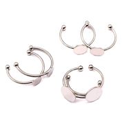 サージカルステンレス　SUS304　アレルギー対応　台座付指輪　3サイズ　20個入り 海外倉庫発送