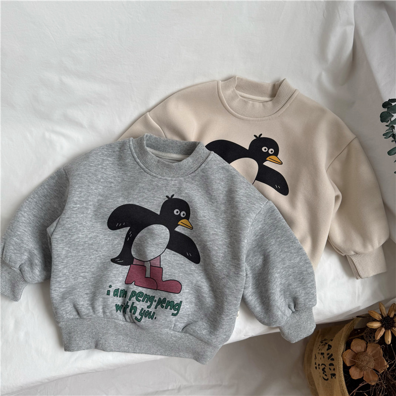 2025★秋冬新作★韓国風子供服★裏起毛★トレーナー★80cm～130cm 2色