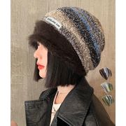 【日本倉庫即納】 ミックスニット帽 もこもこニットキャップ