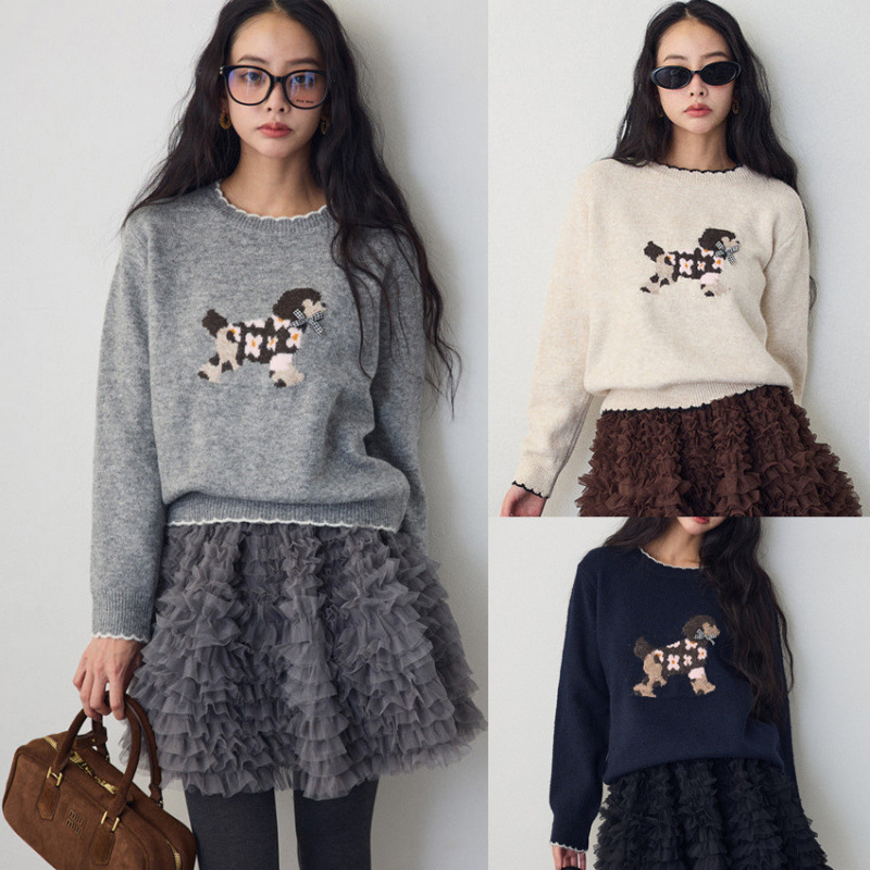 新入荷★レディース服・ニットセーター・スカート・ファッション・トップス     7色