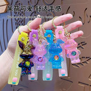 かわいいアクリルうさぎキーホルダー　小さなうさぎチャーム  バッグペンダント 記念品