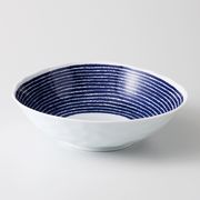 〈ＳＡＬＥ〉【波佐見焼】 藍染駒筋 変形多用鉢　日本製