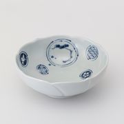 〈ＳＡＬＥ〉【波佐見焼】 藍染丸紋 桔梗小鉢　日本製