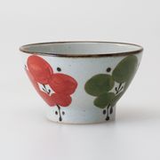 〈ＳＡＬＥ〉【波佐見焼】 二色花 軽量くらわんか碗 中・赤　日本製