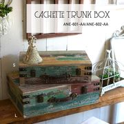 ◆アビテ◆トランクをイメージした木製ボックス♪【カシェット・トランクボックス・S/Lサイズ】