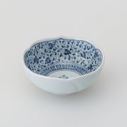 〈ＳＡＬＥ〉【波佐見焼】 藍染唐草 桔梗小付　日本製