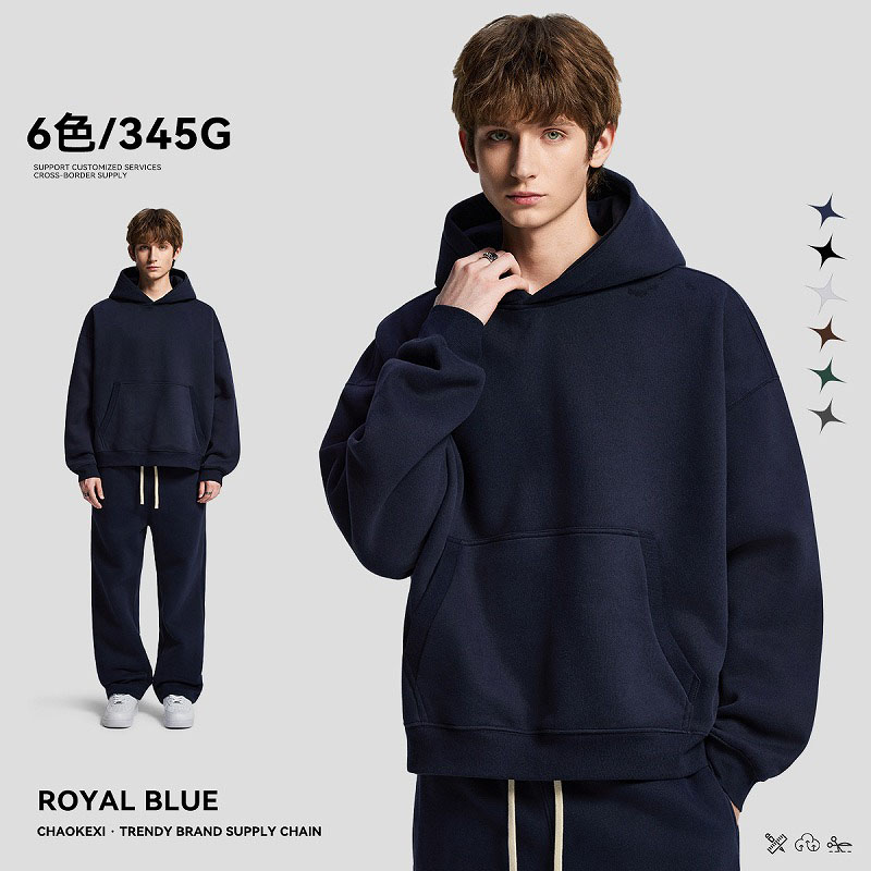 メンズ 345g 秋冬  短丈パーカー 裏起毛 ストリート系 プルオーバー フーディー トレーナパーカー★全6色