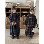 2025冬新作い 子供服 ベビー服 キッズ 男女兼用 長袖トップス スウェット+ズボン 2点セット